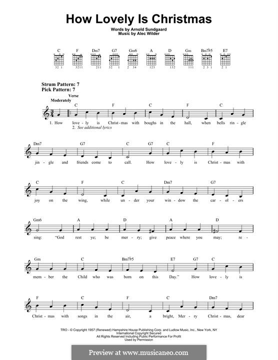 How Lovely Is Christmas: Гитарная табулатура by Alex Wilder