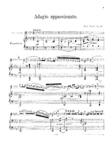 Адажио аппассионато, Op.57: Партитура by Макс Брух