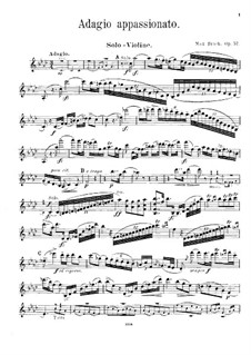 Адажио аппассионато, Op.57: Сольная партия by Макс Брух