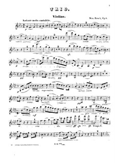 Фортепианное трио до минор, Op.5: Партия скрипки by Макс Брух
