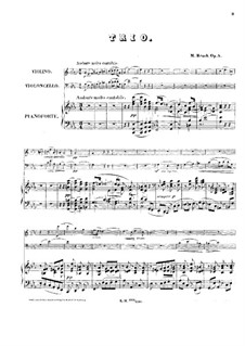 Фортепианное трио до минор, Op.5: Партитура by Макс Брух