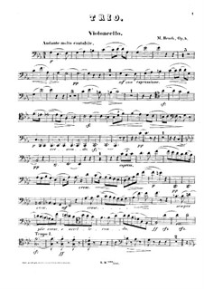 Фортепианное трио до минор, Op.5: Партия виолончели by Макс Брух