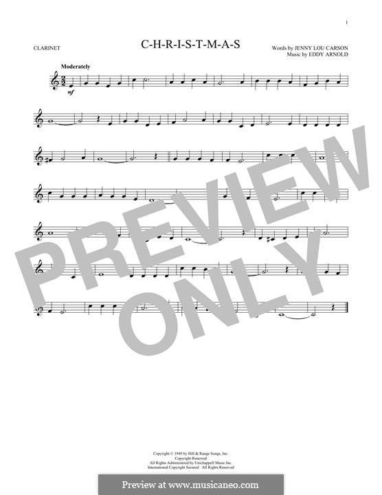 C-H-R-I-S-T-M-A-S (Perry Como): Для кларнета by Eddy Arnold