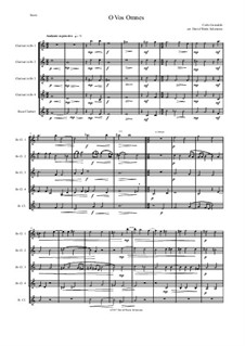 O Vos Omnes: For clarinet quintet (4 B flats and 1 bass) by Карло Джезуальдо