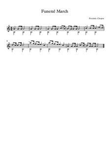 Соната для фортепиано No.2 си-бемоль минор, Op.35: Часть III, для гитары by Фредерик Шопен