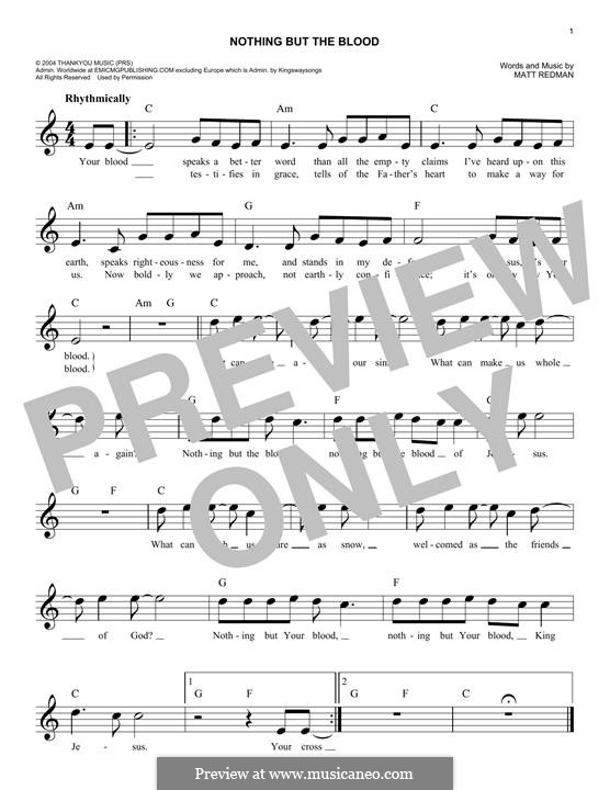Nothing But the Blood: Мелодия by Matt Redman