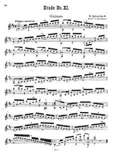 Двадцать четыре этюда для гитары, Op.48: Этюд No.11 by Мауро Джулиани
