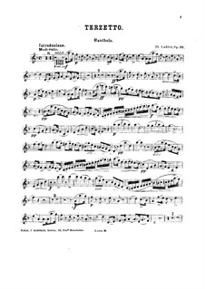 Терцет для гобоя, фагота и фортепиано, Op.22: Партия гобоя by Теодор Лалье