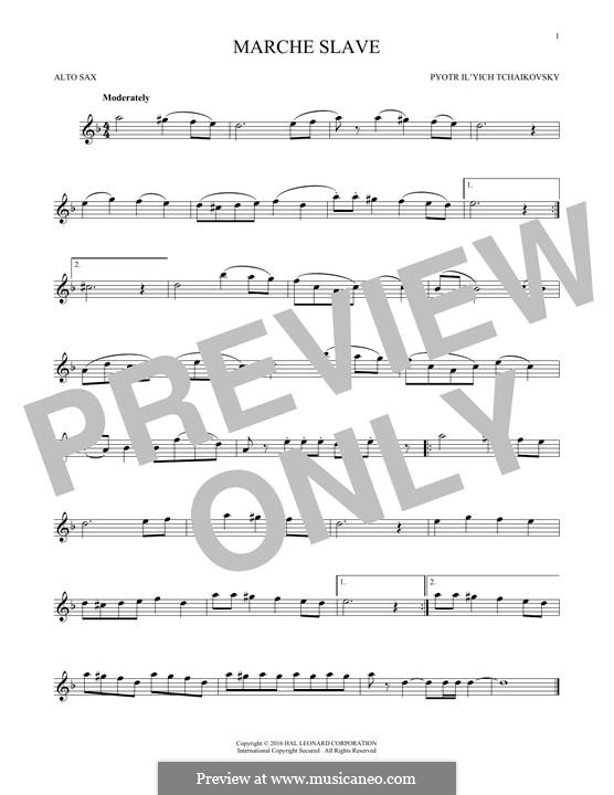 Славянский марш, TH 45 Op.31: Arrangement for alto saxophone (Fragment) by Петр Чайковский