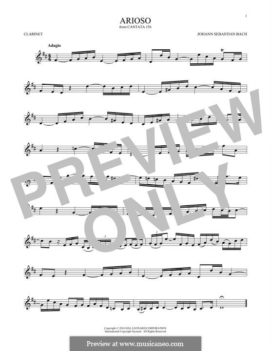 Ариозо соль мажор: Для кларнета by Иоганн Себастьян Бах