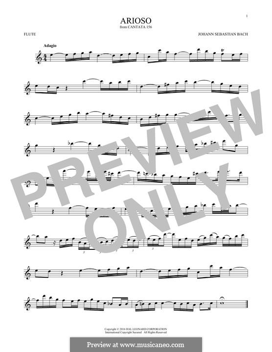 Ариозо соль мажор: Для флейты by Иоганн Себастьян Бах