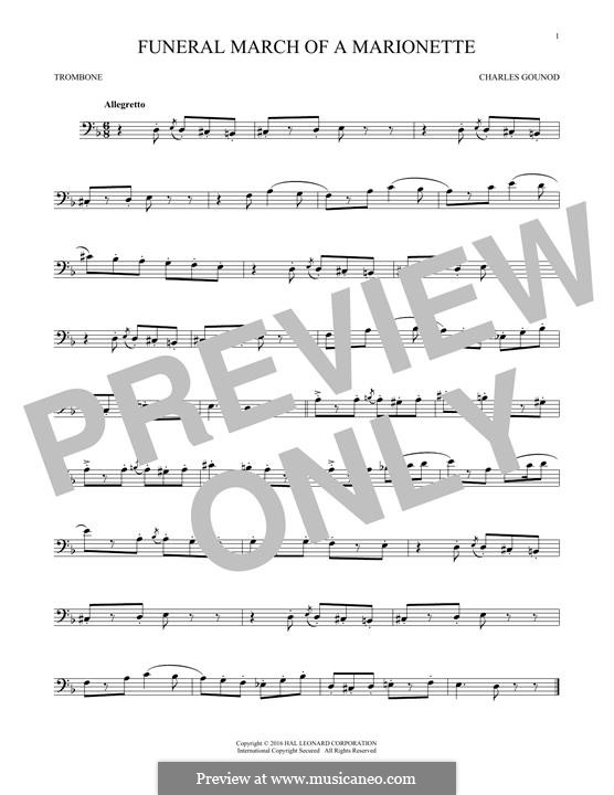 Instrumental version: For trombone by Шарль Гуно