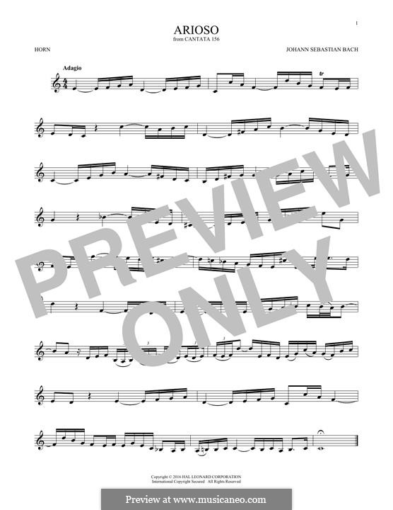 Ариозо соль мажор: For horn by Иоганн Себастьян Бах
