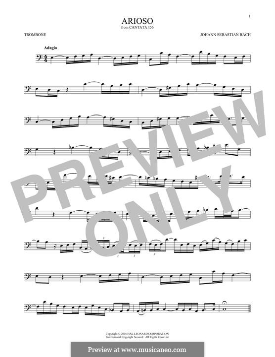 Ариозо соль мажор: For trombone by Иоганн Себастьян Бах