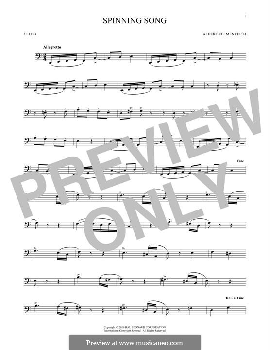 The Spinning Song: Для виолончели by Albert Ellmenreich