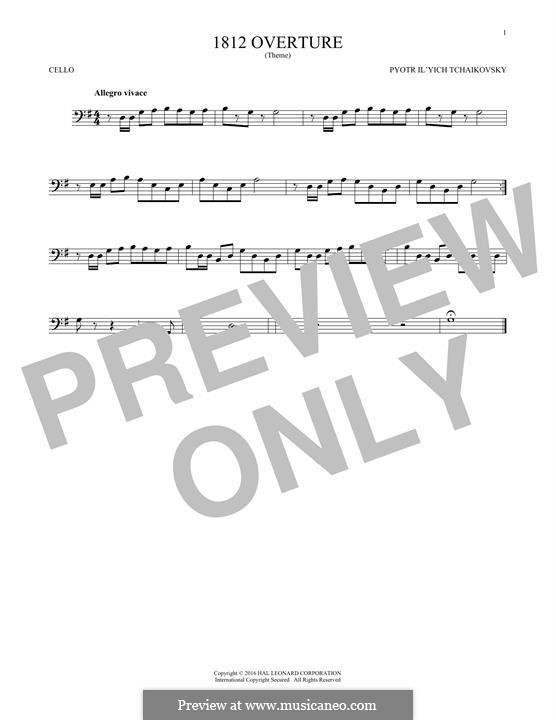 1812. Торжественная увертюра, TH 49 Op.49: Theme, for cello by Петр Чайковский