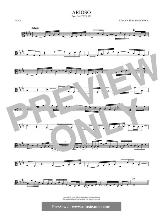 Ариозо соль мажор: For viola by Иоганн Себастьян Бах