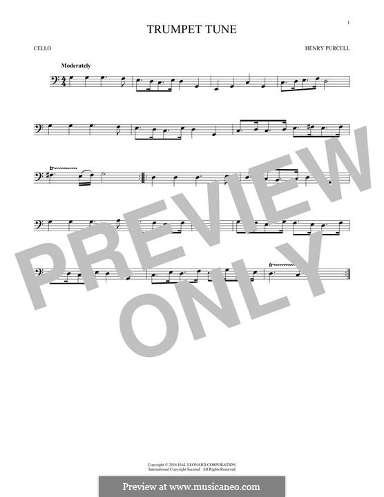 Trumpet tune and Air: Для виолончели by Генри Пёрсел