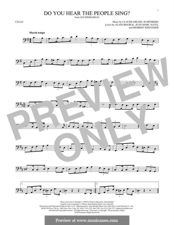 Do You Hear the People Sing: Для виолончели by Claude-Michel Schönberg