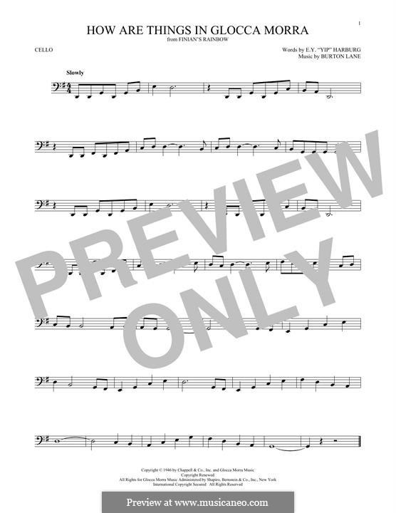 How are Things in Glocca Morra: Для виолончели by Burton Lane
