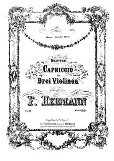 Каприччио No.3 для трех скрипок, Op.13: Скрипка II by Фридрих Германн