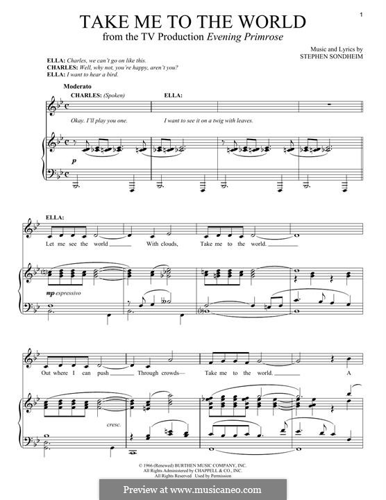 Take Me to the World: Для голоса и фортепиано by Stephen Sondheim