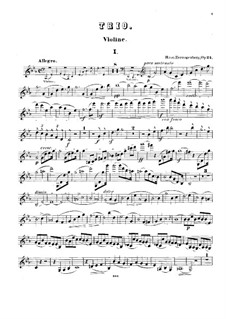 Фортепианное трио No.1 до минор, Op.24: Партия скрипки by Генрих фон Герцогенберг