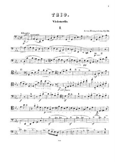 Фортепианное трио No.1 до минор, Op.24: Партия виолончели by Генрих фон Герцогенберг
