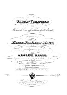 Органные прелюдии, Op.33: Органные прелюдии by Адольф Фридрих Хессе