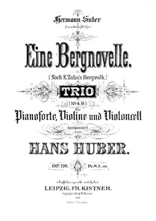 Фортепианное трио No.4, Op.120: Партитура by Ханс Хубер