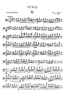 Двадцать один этюд для виолончели: Этюд No.11 ля минор by Жан-Луи Дюпор