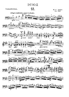 Двадцать один этюд для виолончели: Этюд No.12 ми мажор by Жан-Луи Дюпор