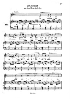 Месса соль мажор: No.5 Crucifixus. Arrangement for voice and piano by Иоганн Адольф Гассе