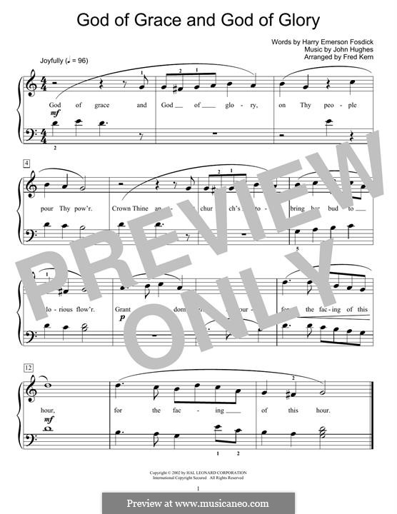 God of Grace and God of Glory: Для фортепиано by John Hughes
