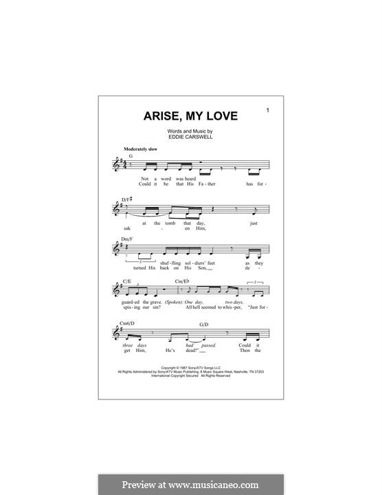 Arise, My Love (NewSong): Мелодия by Eddie Carswell
