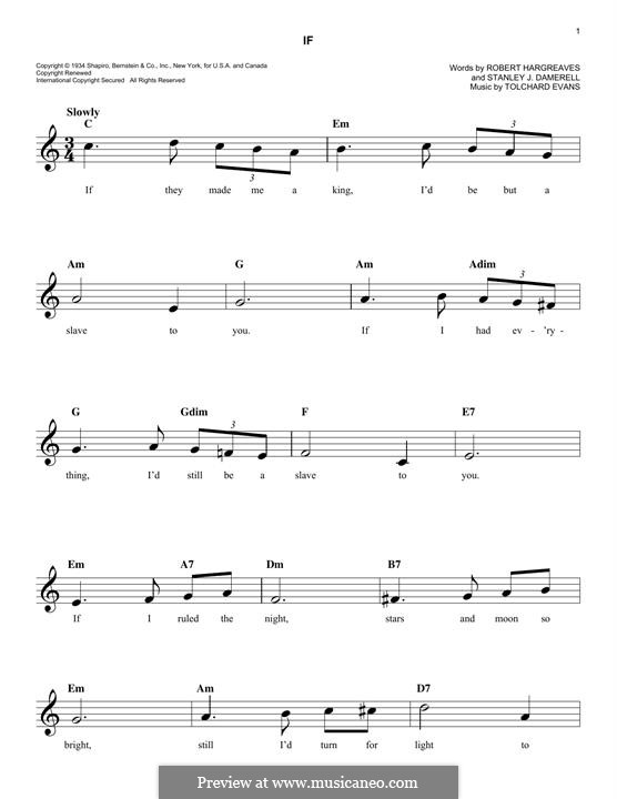 If (The Ink Spots): Мелодия by Robert Hargreaves, Stanley J. Damerell, Tolchard Evans