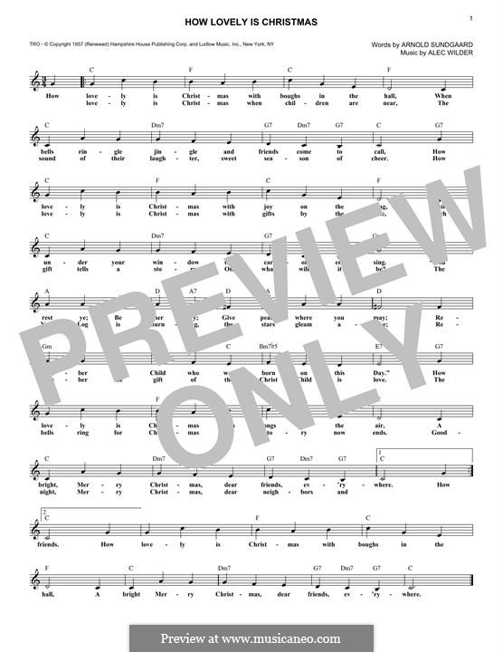 How Lovely Is Christmas: Мелодия by Alex Wilder