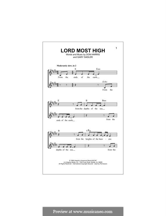 Lord Most High (The Martins): Мелодия by Don F. Harris, Gary Sadler