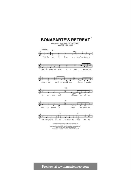 Bonaparte's Retreat: Мелодия by Pee Wee King, Redd Stewart