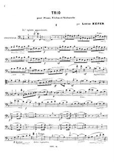 Фортепианное трио фа мажор: Партия виолончели by Луи Кефер
