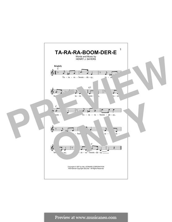 Ta-Ra-Ra-Boom-Der-E: Мелодия by Henry J. Sayers