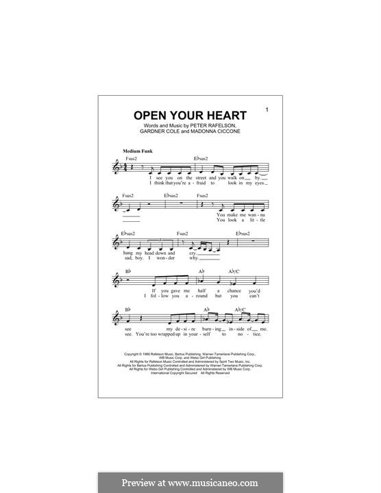 Open Your Heart: Мелодия by Madonna, Peter Rafelson, Gardner Cole