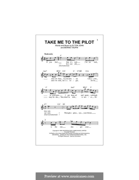 Take Me to the Pilot (from Rocketman): Мелодия by Elton John