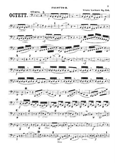 Октет для духовых инструментов, Op.156: Партия II фагота by Франц Пауль Лахнер