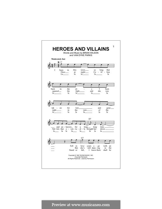Heroes and Villains (The Beach Boys): Мелодия by Brian Wilson, Van Dyke Parks