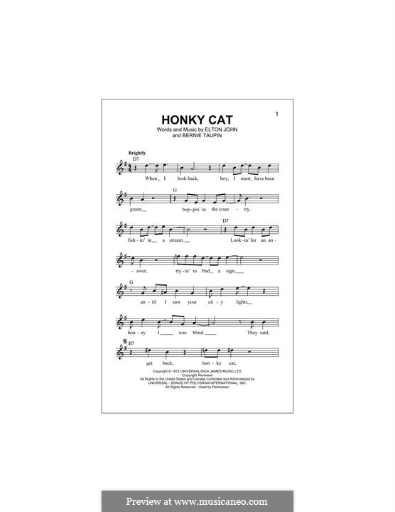 Honky Cat: Мелодия by Elton John