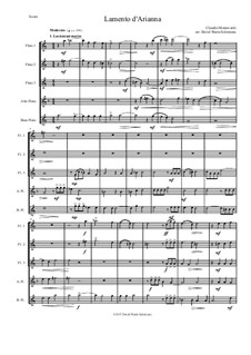 L'Arianna (Ariadne): Lamento d'Arianna, for flute quintet by Клаудио Монтеверди