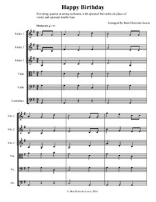 С днем рождения тебя: Для струнного оркестра by Милдред  Хилл