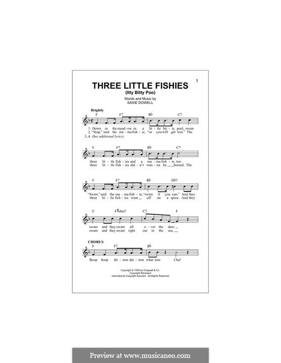 Three Little Fishes: Мелодия by Saxie Dowell