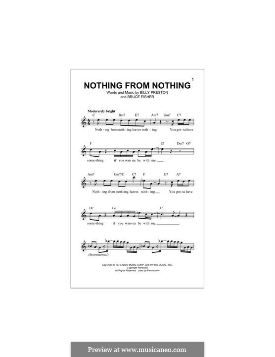 Nothing from Nothing (Billy Preston): Мелодия by Bruce Fisher